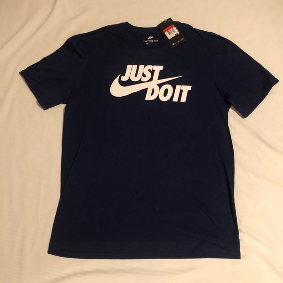 Nike Other - NWT Nike Just Do It Swoosh Large Navy T-shirt